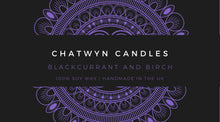 Load image into Gallery viewer, Blackcurrant and Birch - soy wax candle